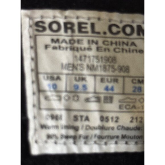 Sorel Mens NM1875-908 Waterproof Winter Boots Size 10 Black & Brown - Picture 4 of 14